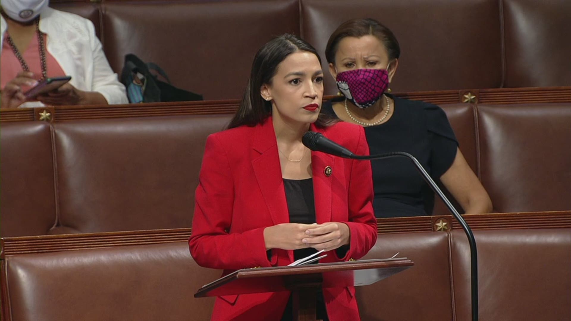 Rep. Alexandria Ocasio-Cortez took to the House floor Thursday to condone Florida GOP Rep. Ted Yoho, who allegedly confronted her on the House steps.