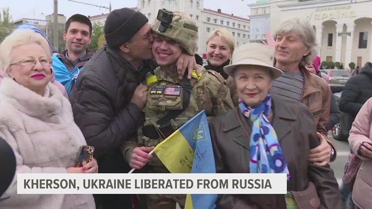 Ukrainian city of Kherson liberated as Russians retreat