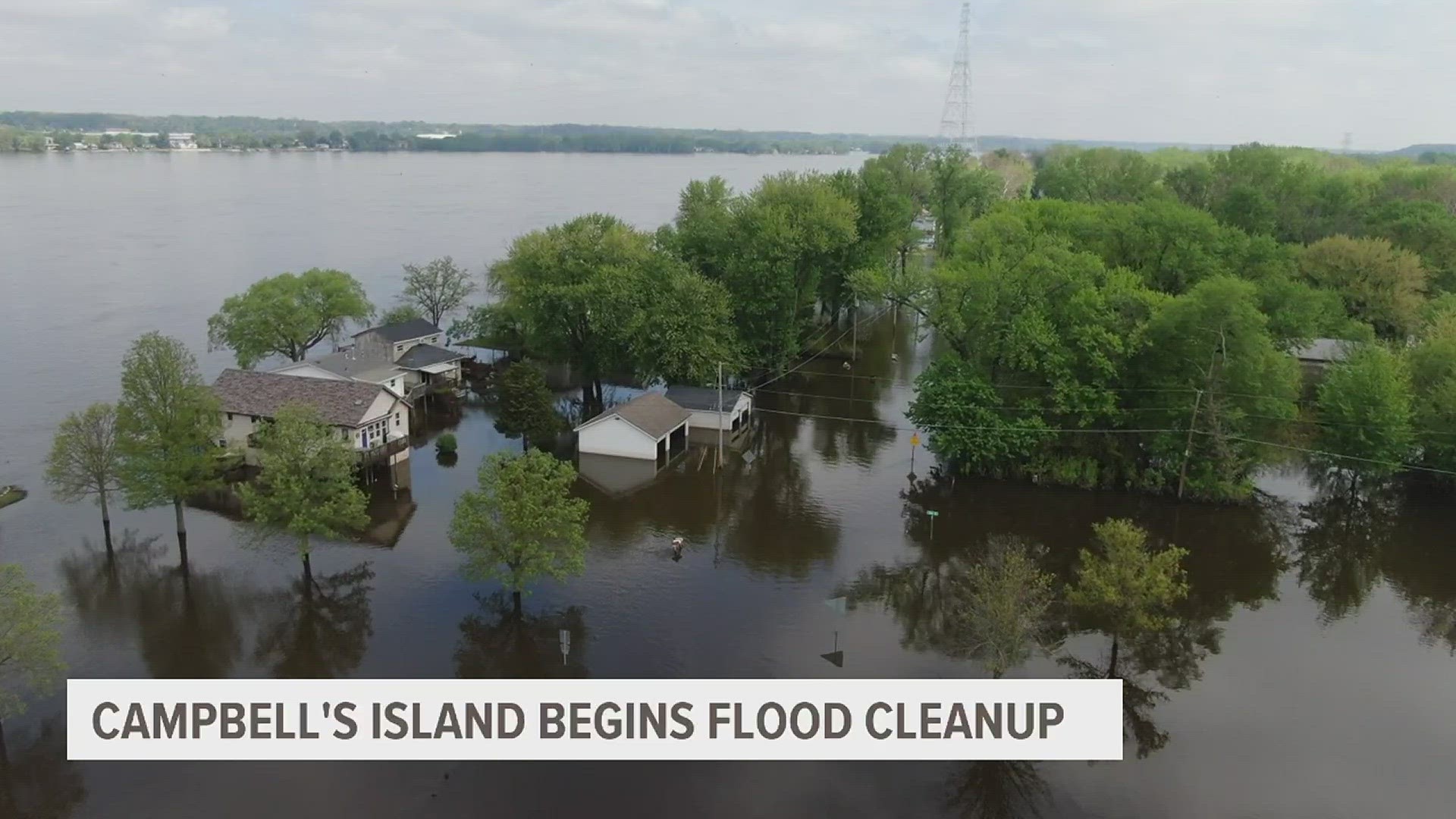 Campbell's Island slowly cleaning up after flood