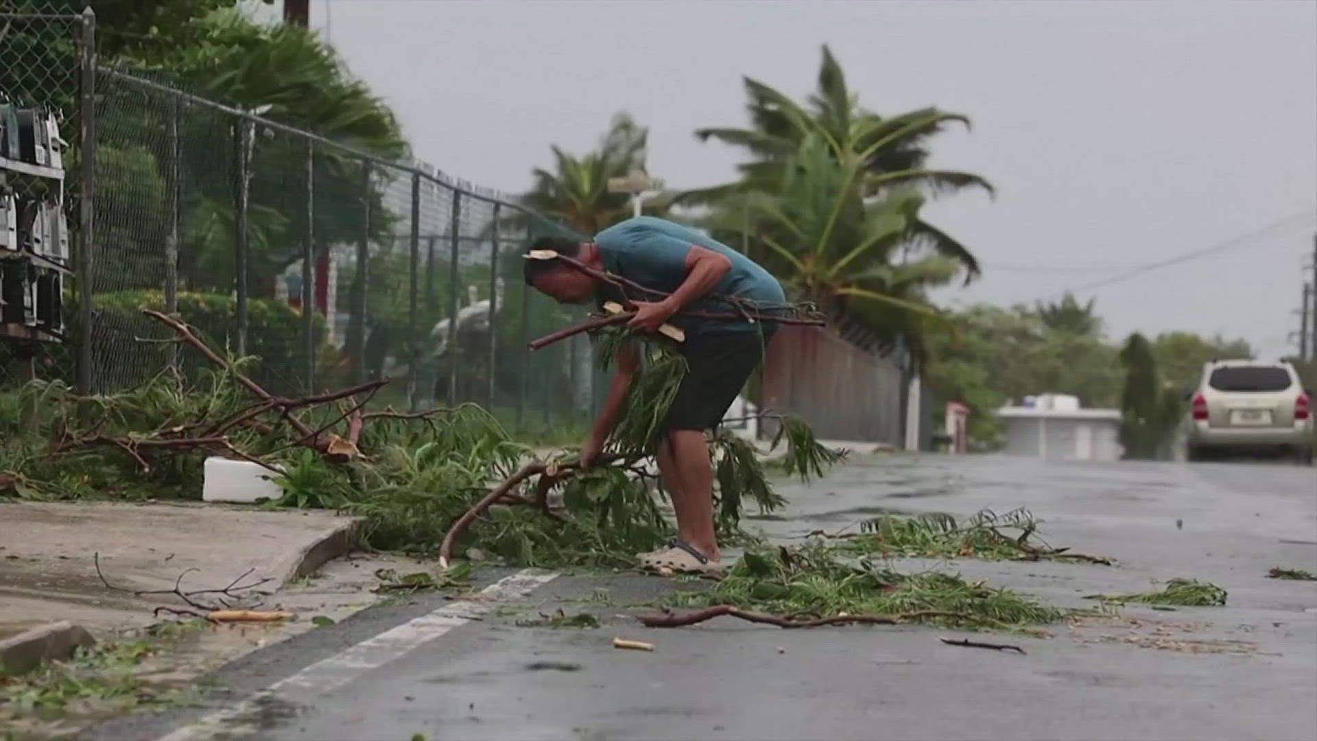 Thousands of Puerto Ricans are without power as the hurricane turns towards Bermuda. Federal aid has been approved to help those in the storm's path.