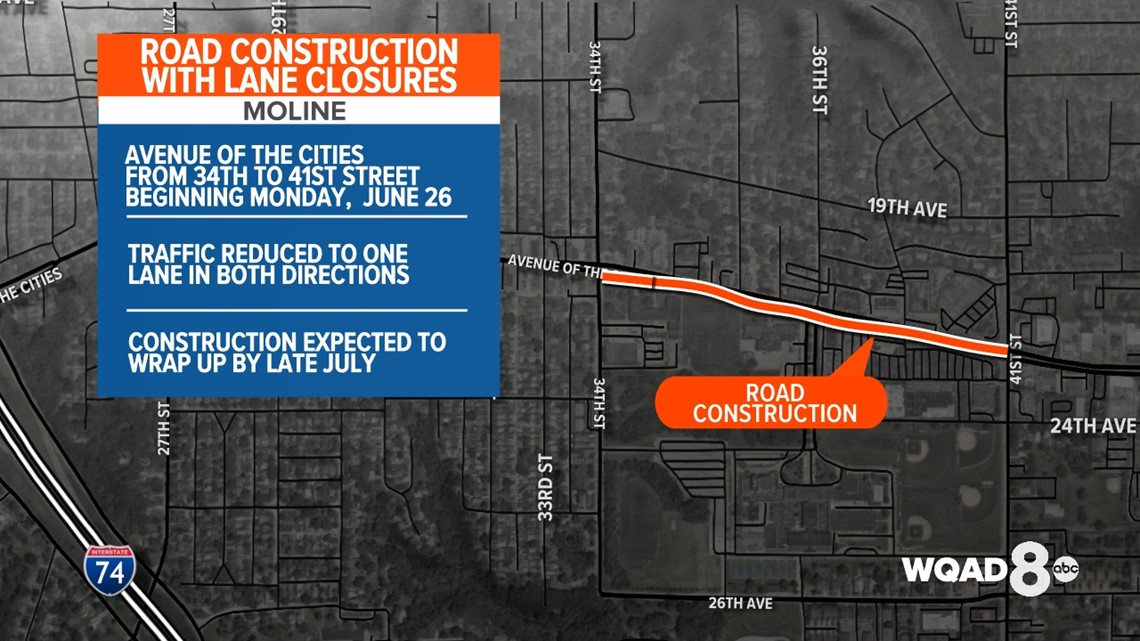 Moline construction starting June 26 - Vimarsana News