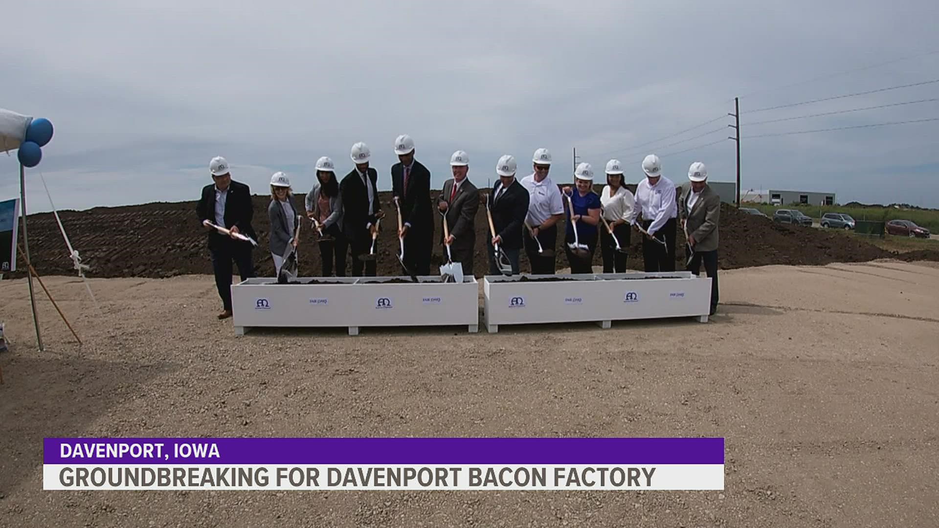 The 150-thousand-square-foot bacon factory is expected to bring around 250 jobs to the Quad Cities.