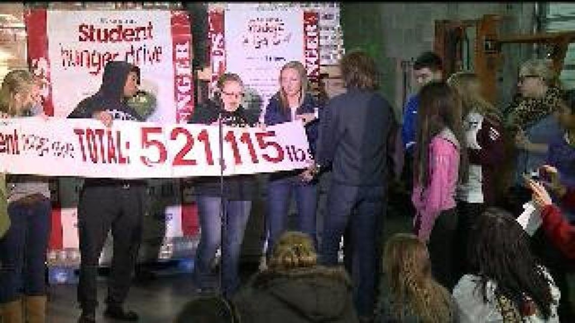Student Hunger Drive brings in more than half a million pounds of food