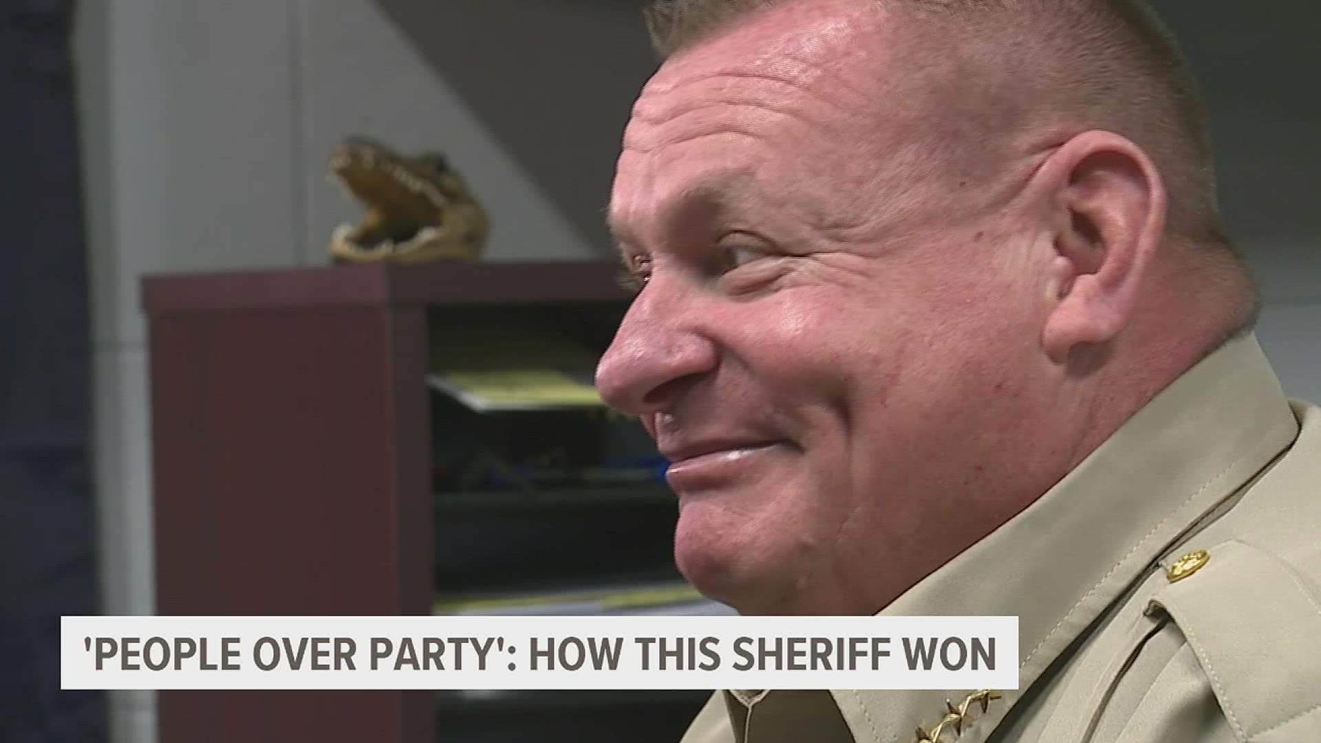 Out of 13 state and county races, Sheriff John Booker was the only Democrat to walk away victorious. He says it's thanks to voters putting people over parties.