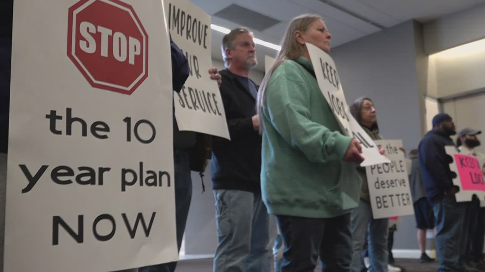 Around 100 USPS employees and community members were in attendance, with many voicing they want to keep their mail local.