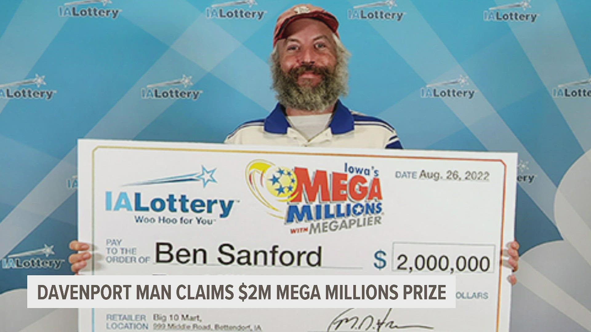 After winning the drawing last month, Ben Sanford made plans with his stepfather to split the earnings, as they've always said they'd do.