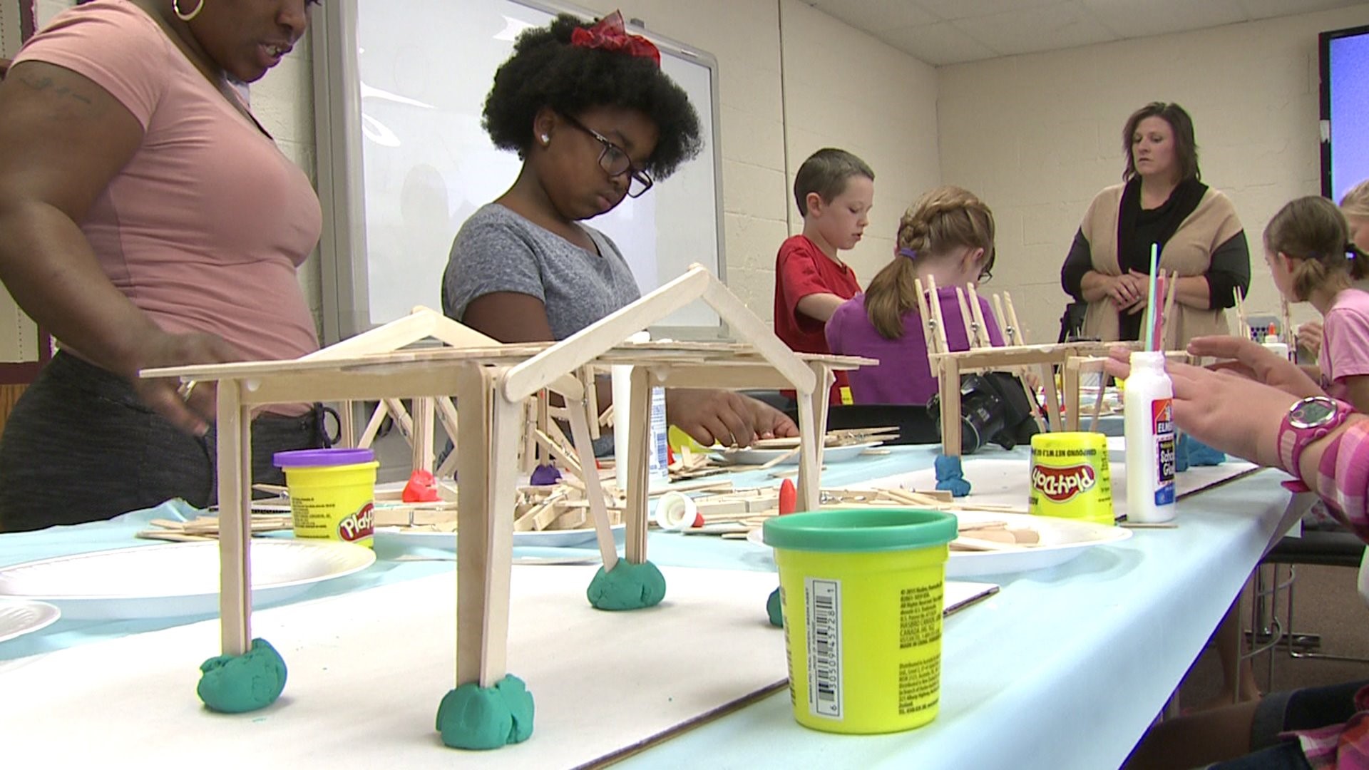 Area homeschoolers make their own I-74 bridge replicas