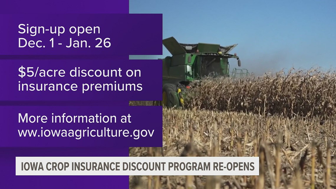 Iowa Crop Insurance Discount Program reopens applications for farmers