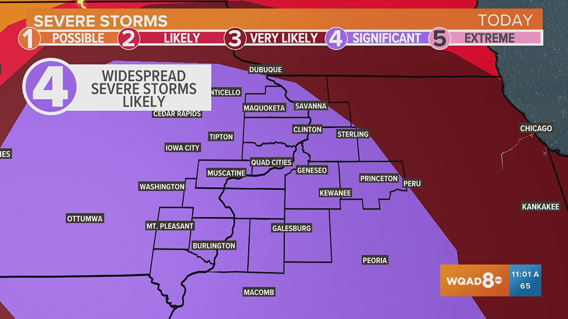 Storms are on their way to the Quad Cities. Here's what you need to