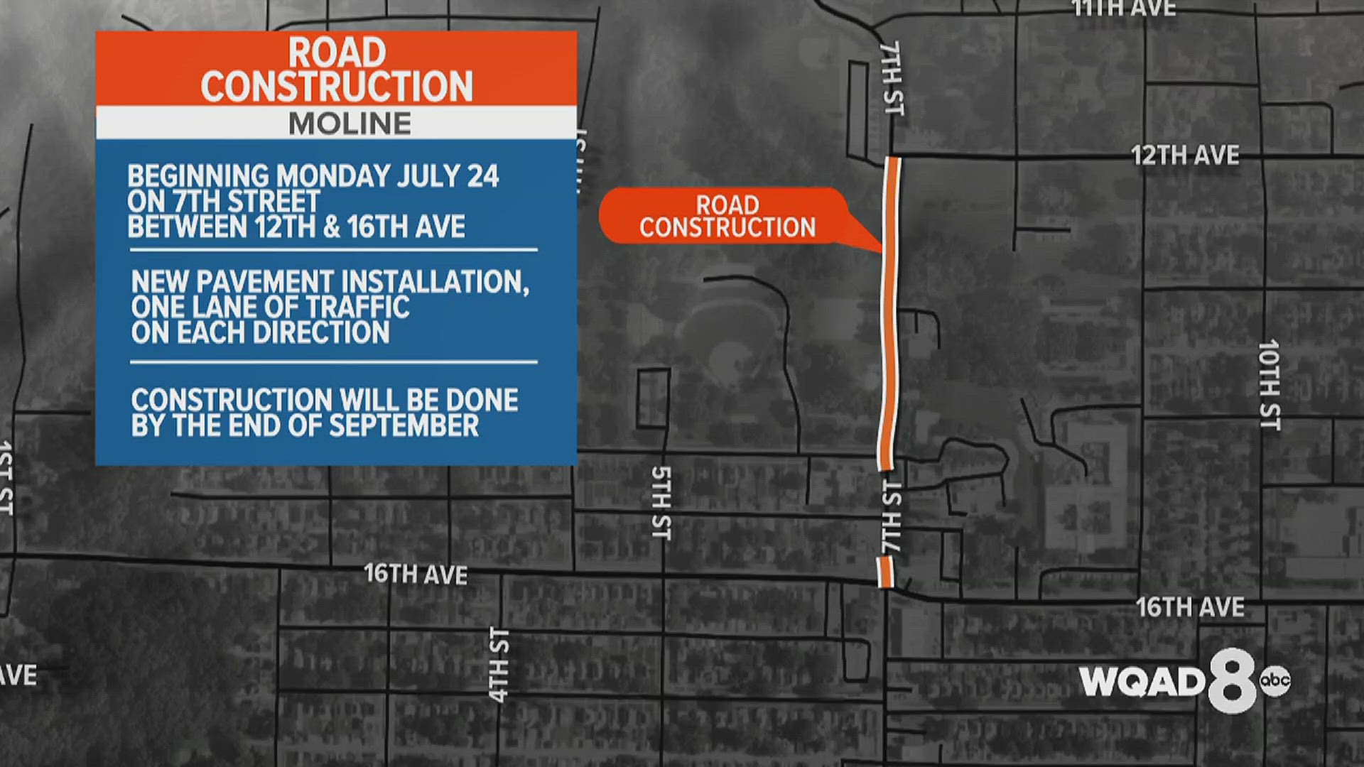 Drivers should be aware of construction projects starting today on 7th Street in Moline, and on Lake Park Bridge in Muscatine. This and more on Monday's headlines.