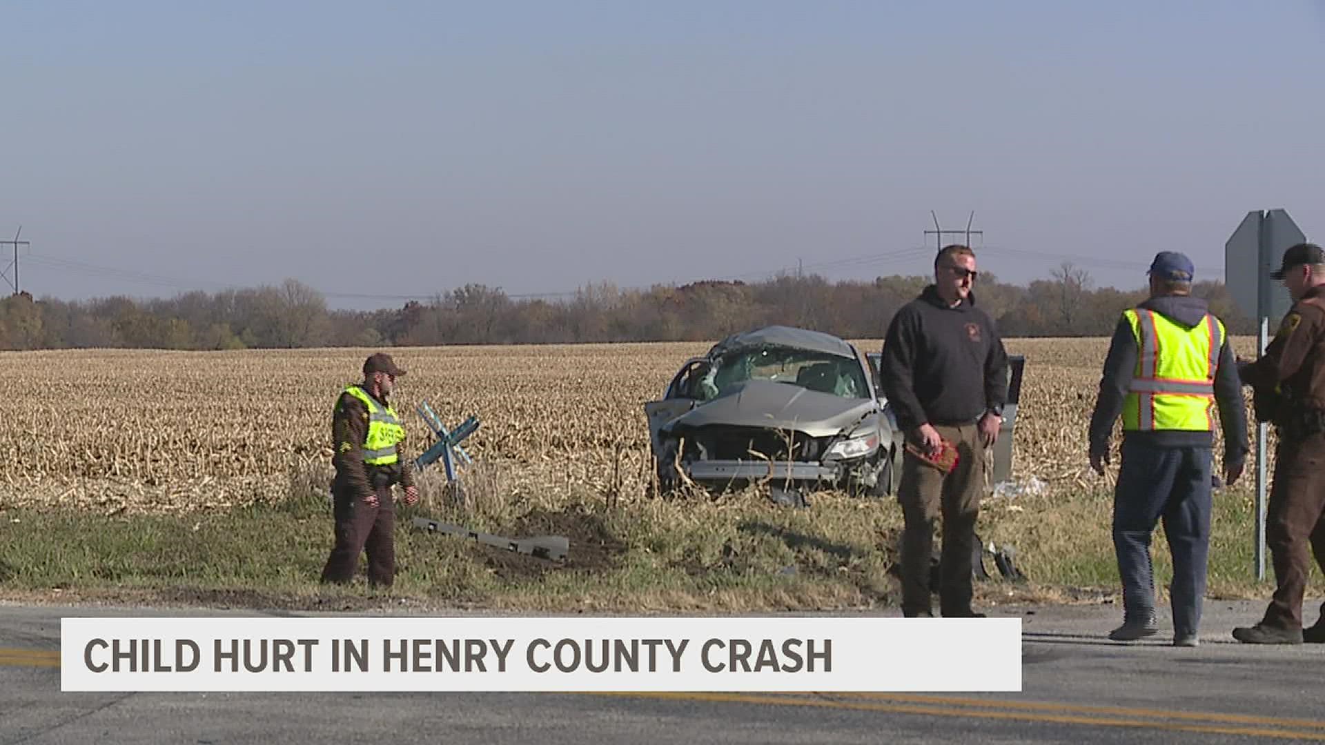 An infant was airlifted to the hospital after a serious crash on County Highway 12 Friday morning after one driver allegedly ignored a stop sign.
