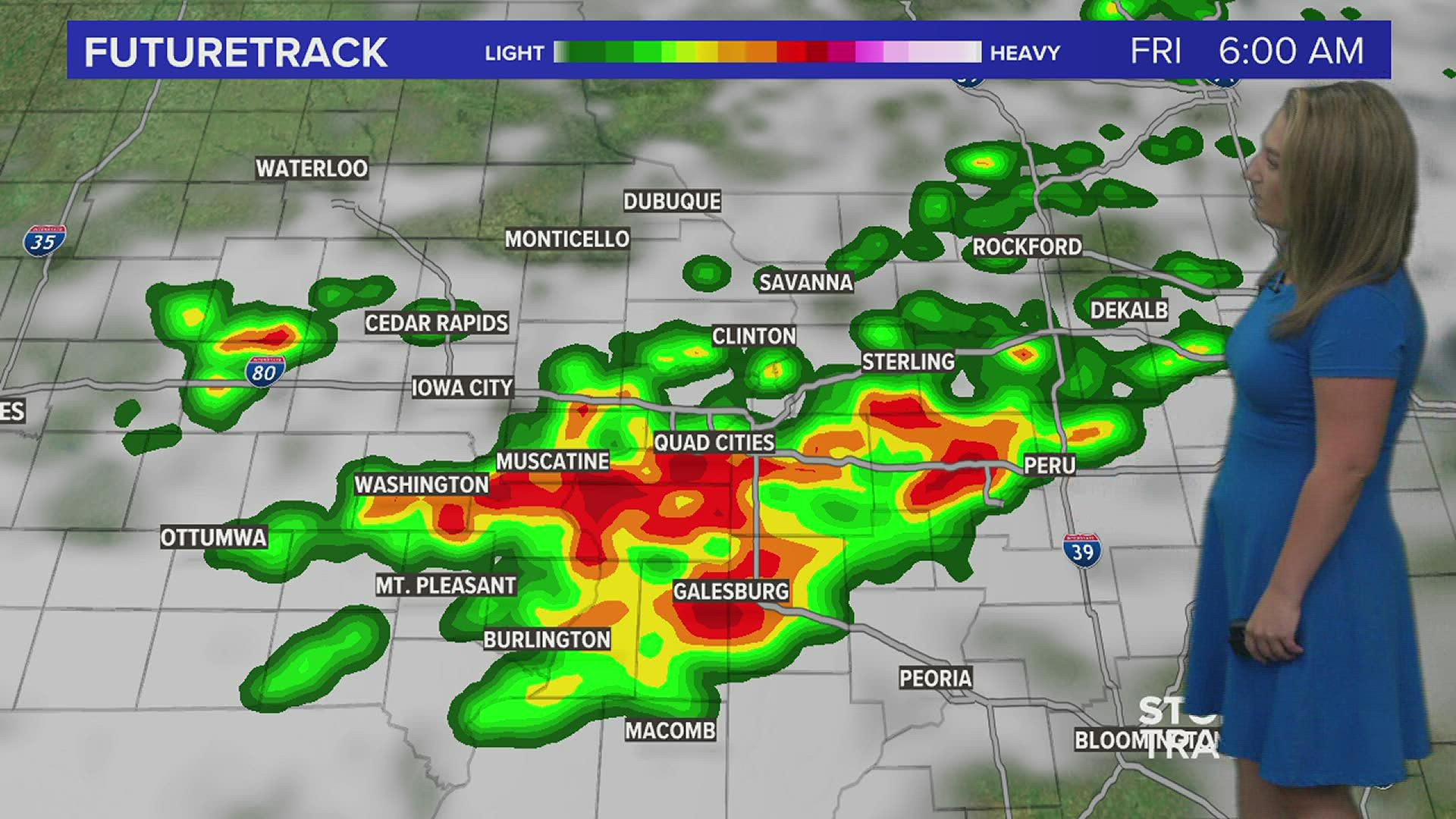 Some showers and thunderstorms develop by sunrise Friday