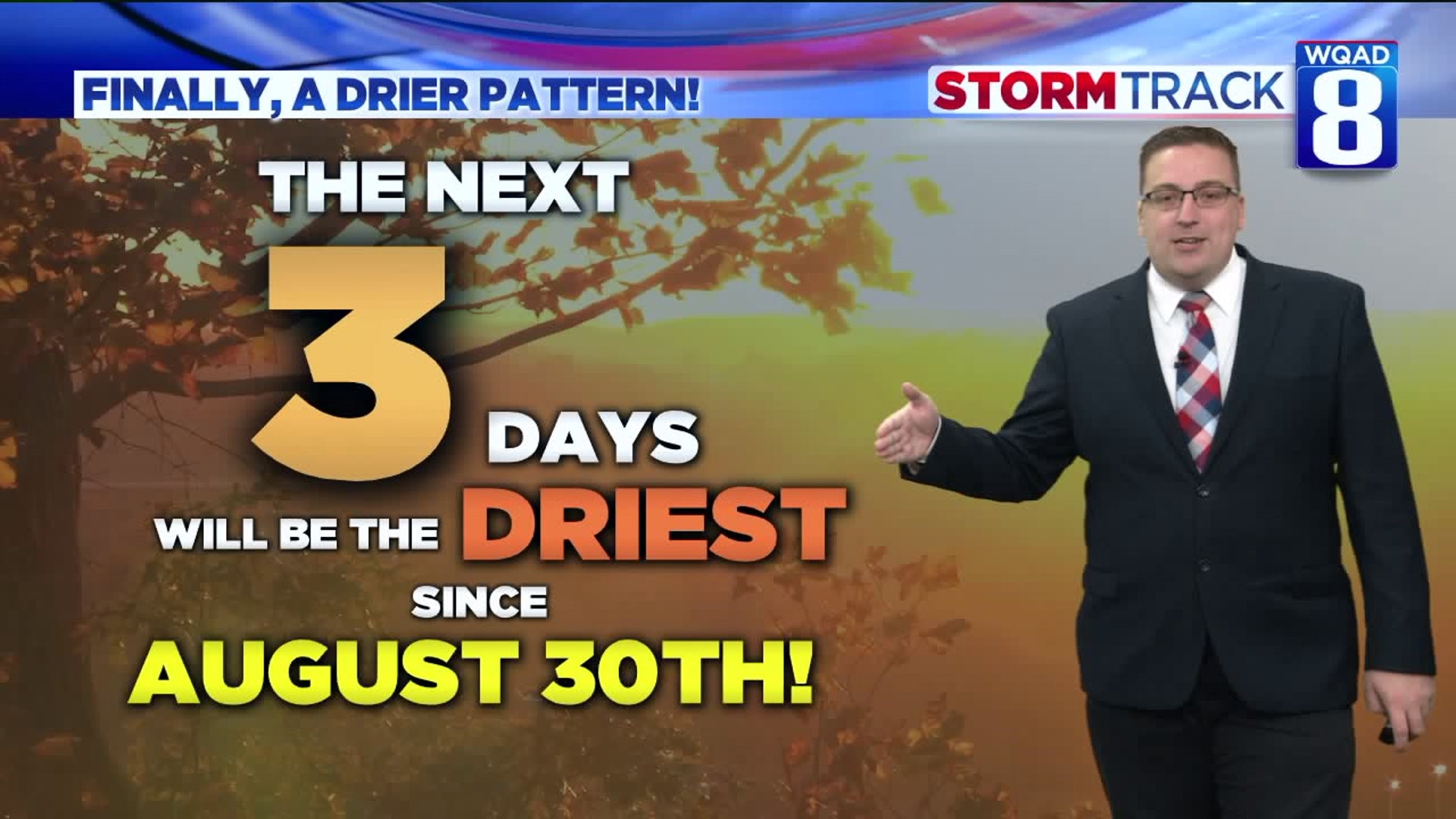 Tracking the driest weather pattern since August