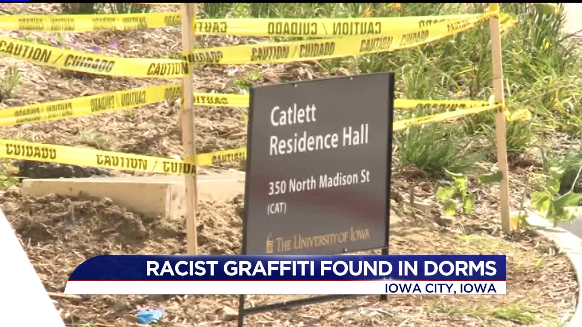 racist graffiti found on campus in Iowa City