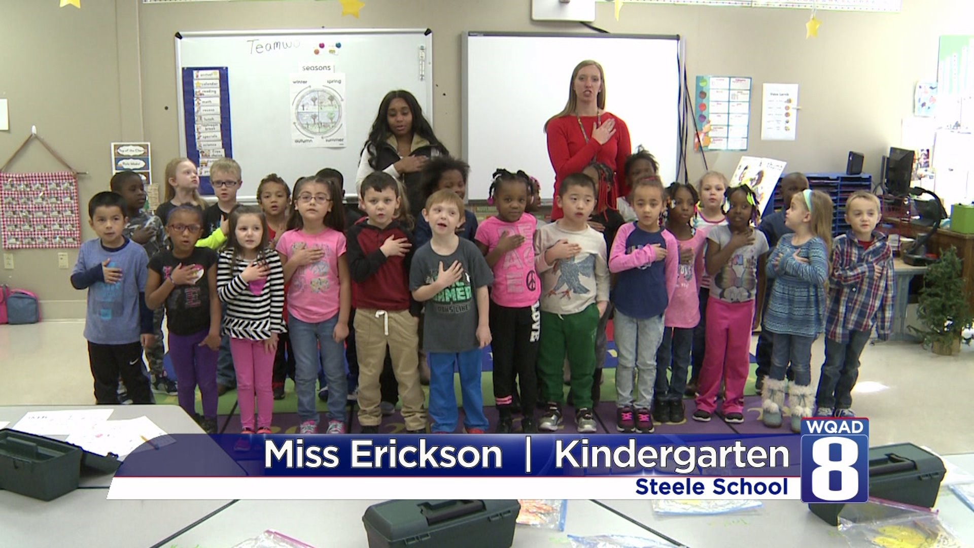 Pledge from Miss Erickson`s kindergarten class