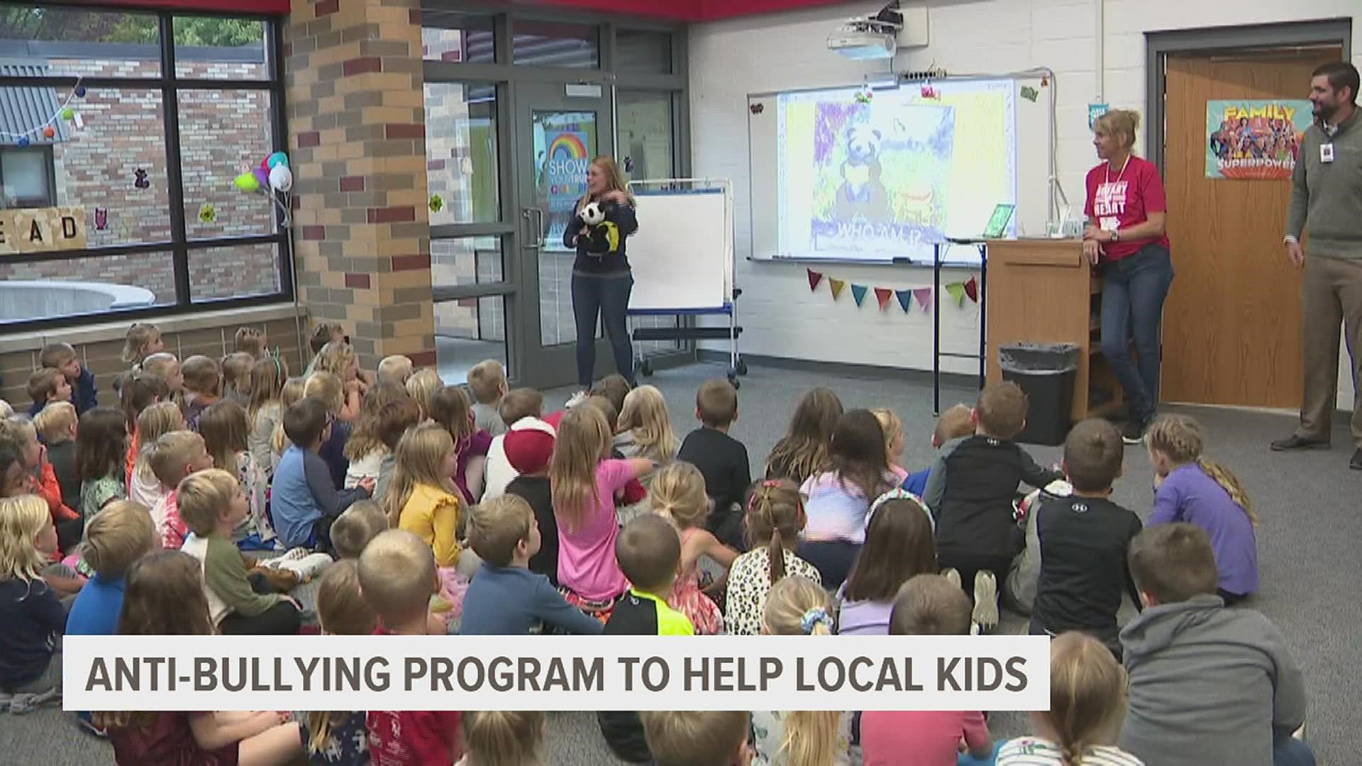 The program is traveling to kindergarten classrooms around the area presenting children's books and other anti-bullying material.
