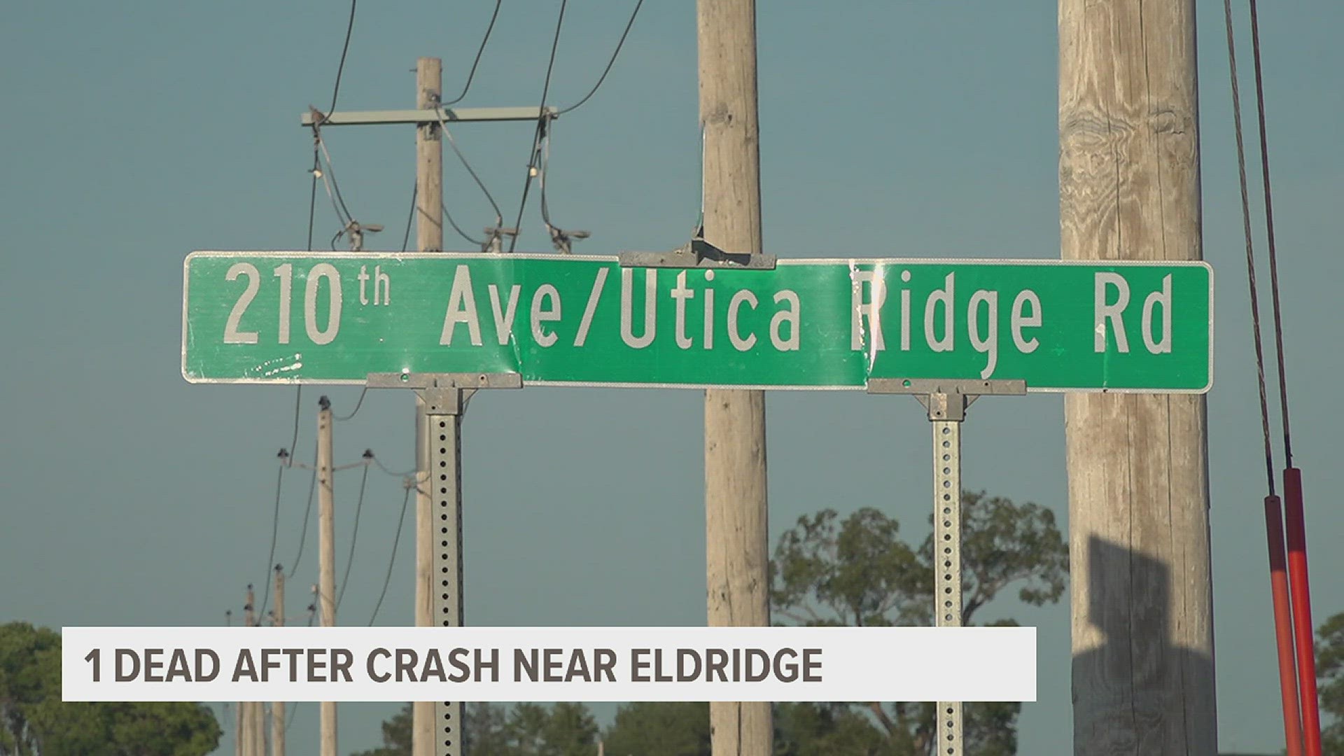 1 person dead after a crash near Eldridge