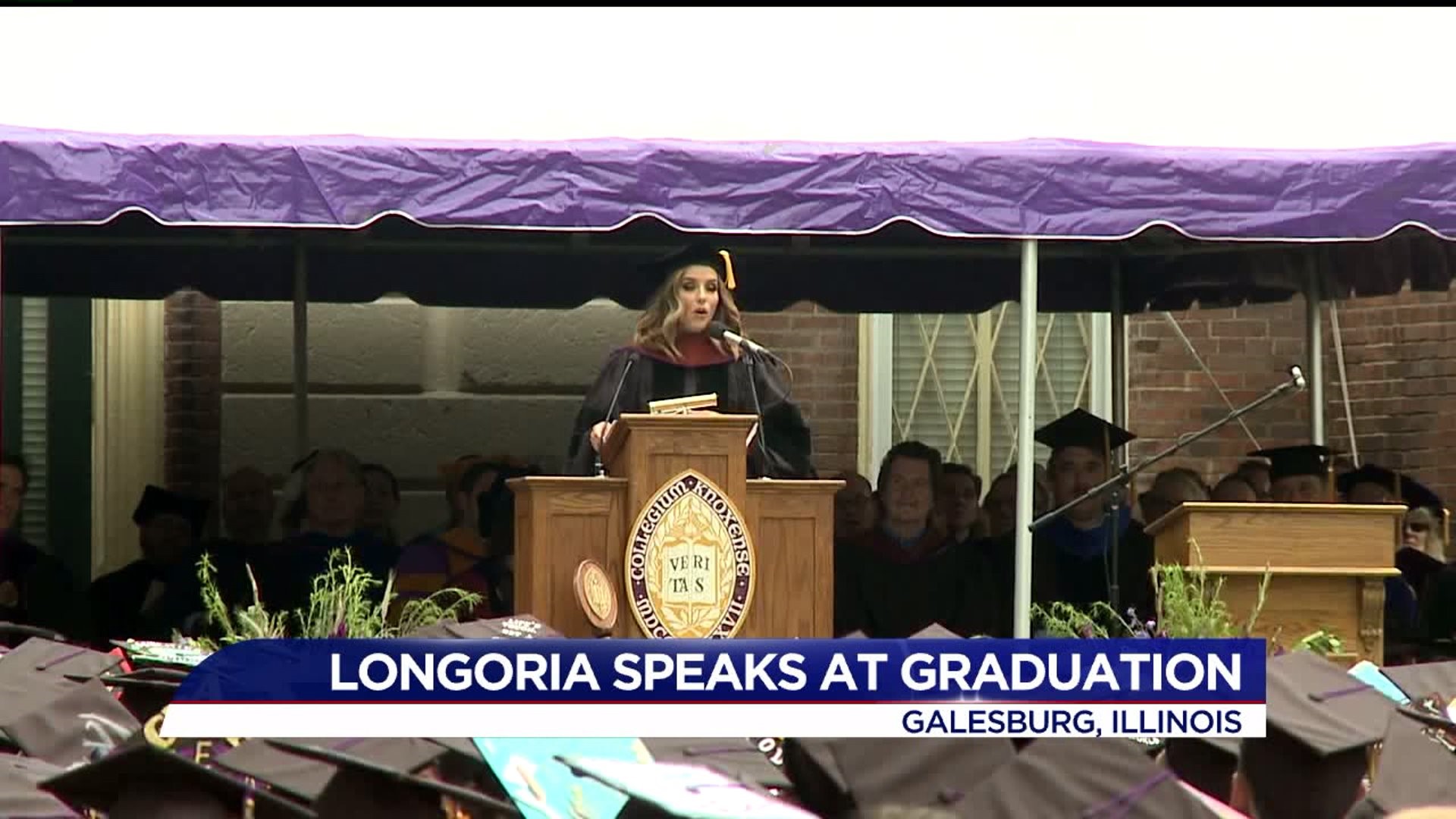 Eva Longoria speaks at Knox College
