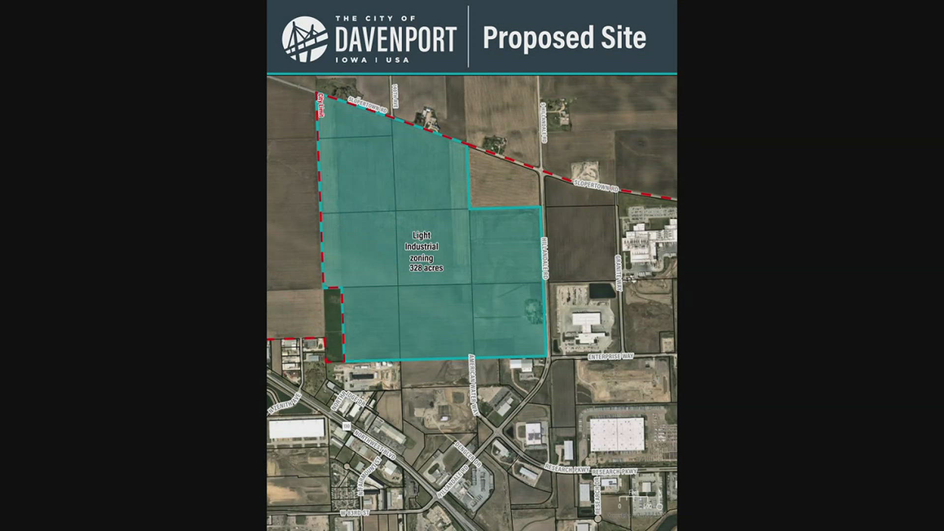 It's unclear what tech company it is but city documents show they want to develop on 328 acres of land near the new Amazon facility.