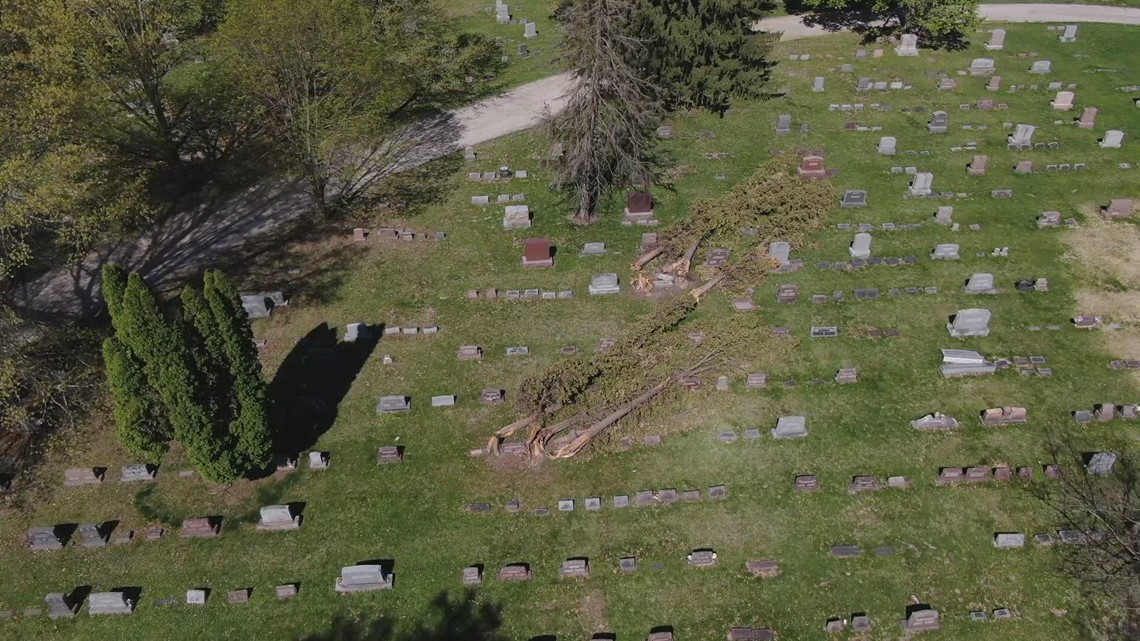 Volunteers help clean up Chippiannock Cemetery in Rock Island after