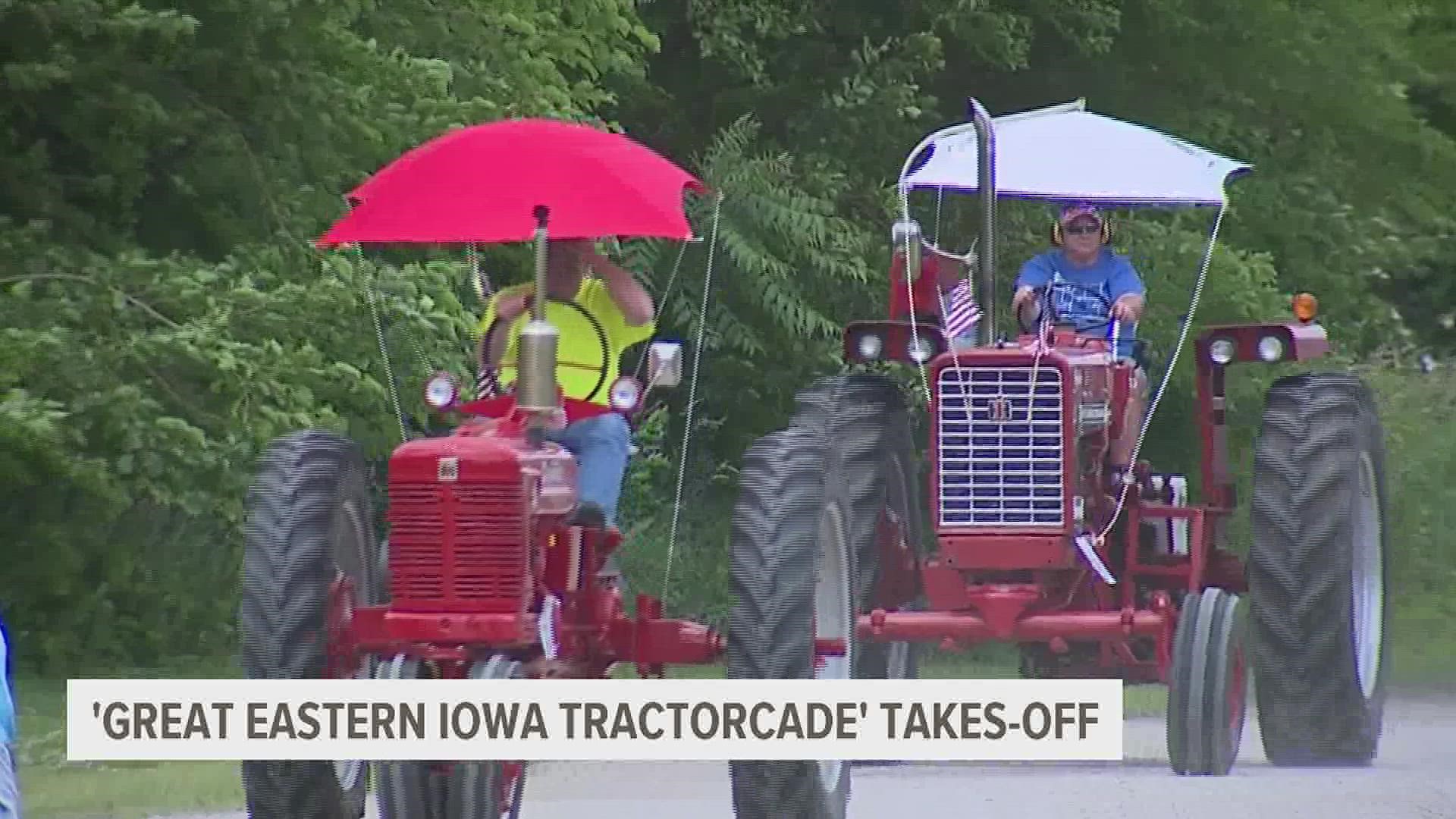 Tractorcade parading tractors around Eastern Iowa this week