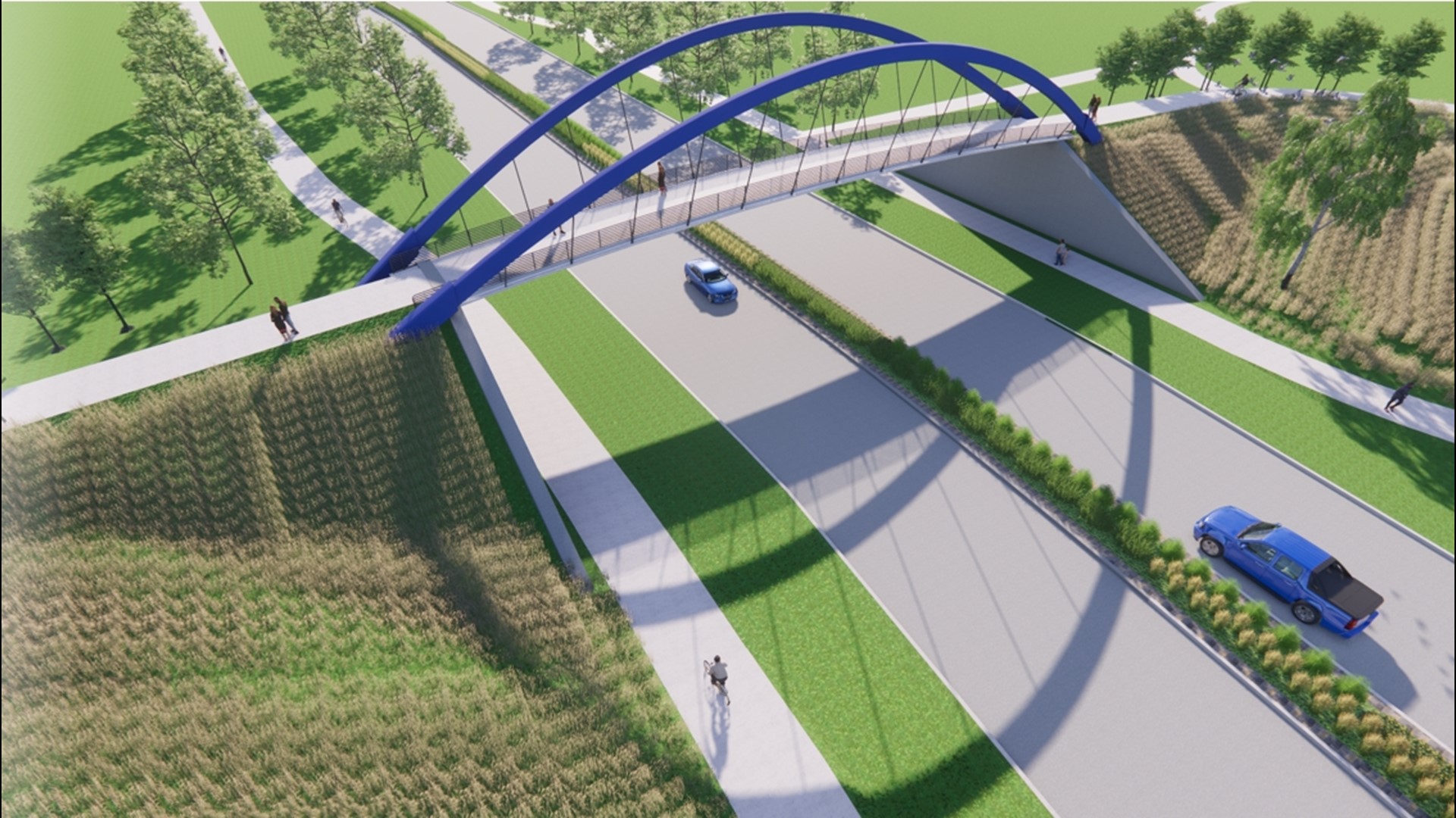 Highlights of Bettendorf's planned 2022 expansion of Forest Grove Drive and Middle Road include a new pedestrian bridge, golf facility and hotel.