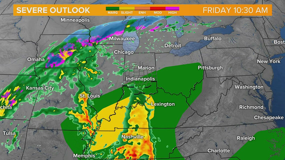 Severe risk Friday