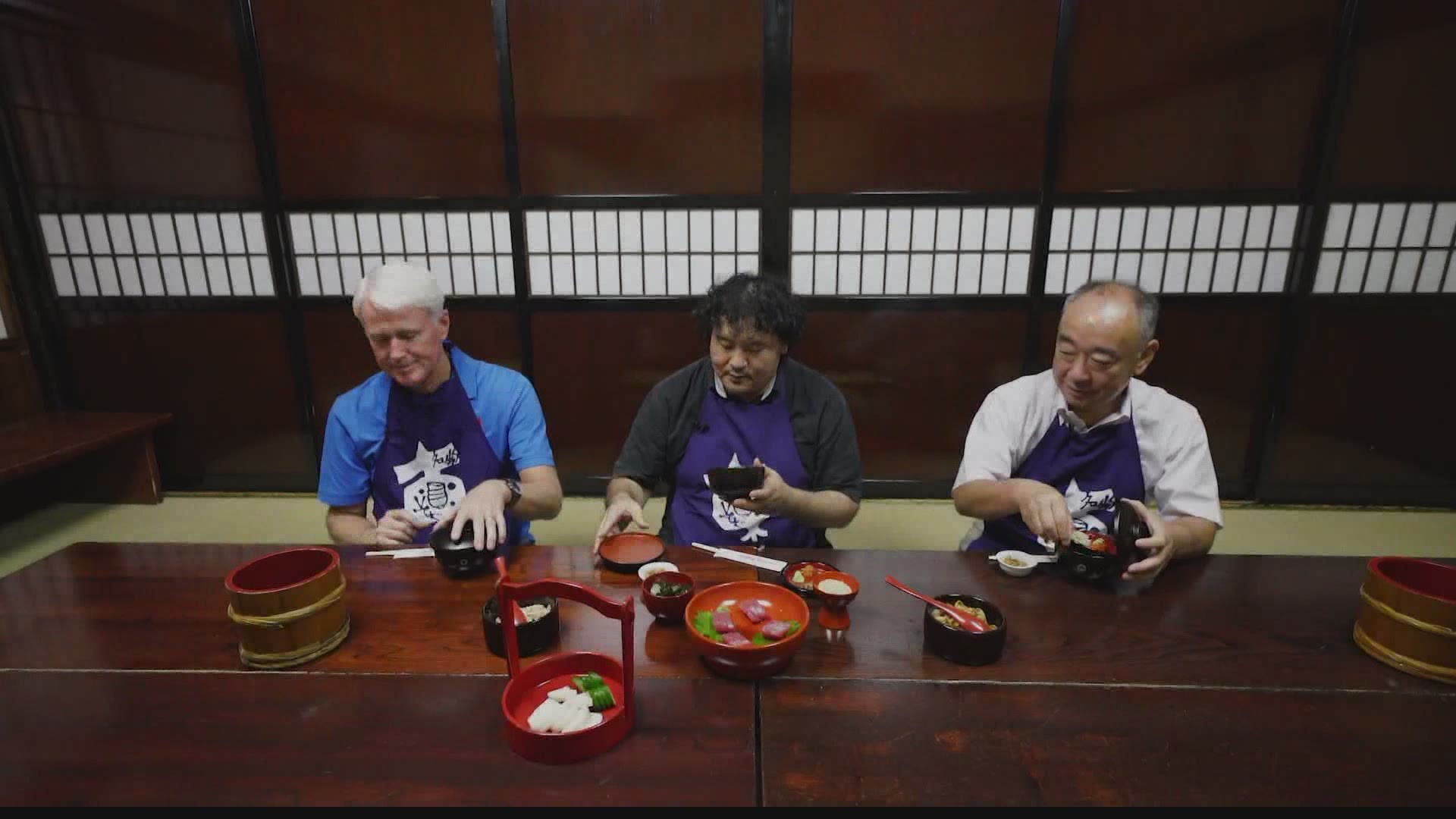 The food in Japan is amazing. The sushi is great... and so are the noodles! Scott Swan visited a soba restaurant and dined with the owner.