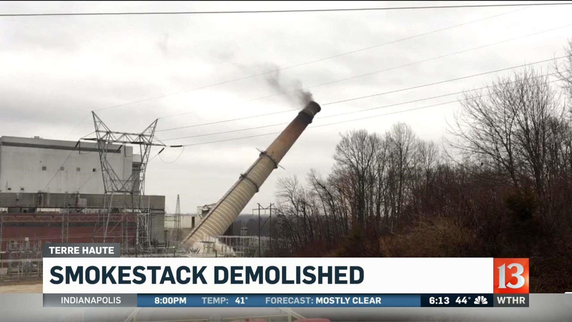 Terre Haute smokestack demolition