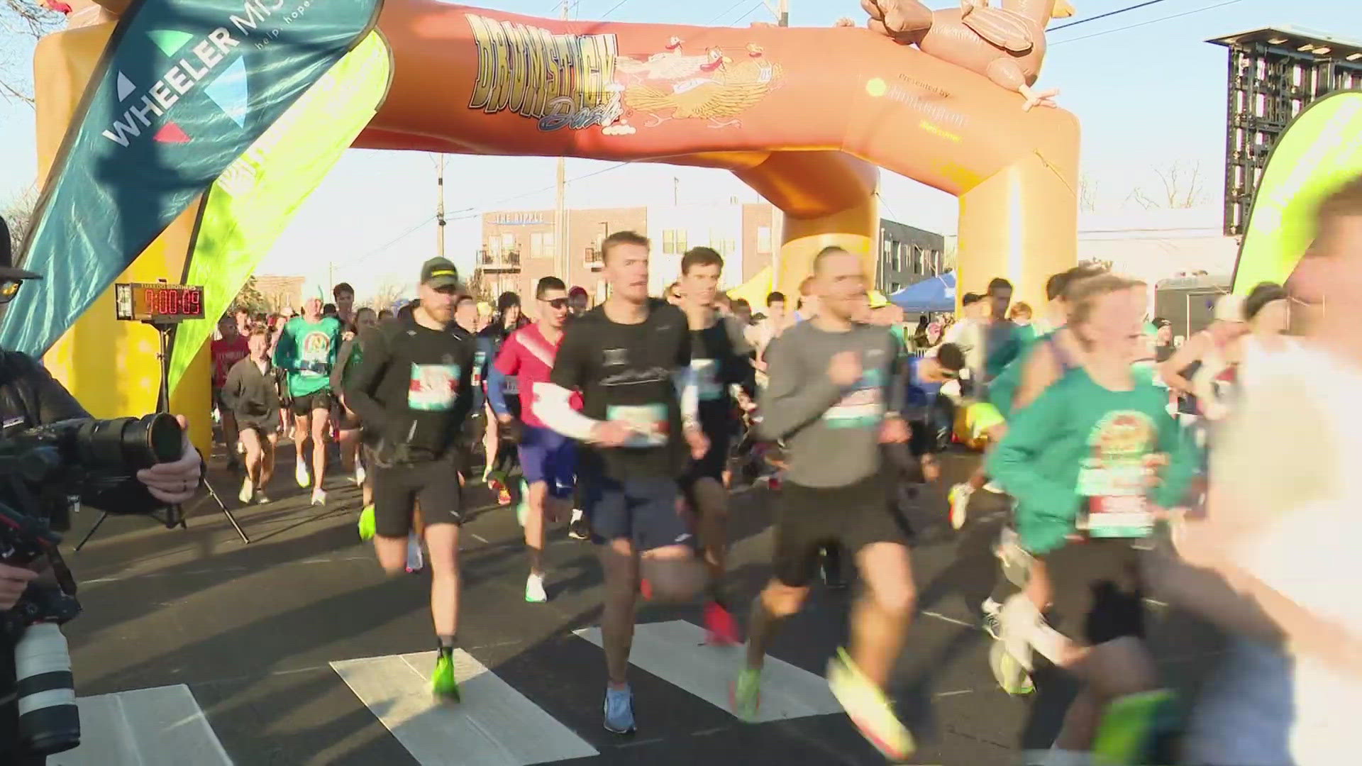 The Thanksgiving race was held in Broad Ripple, with all proceeds going to Wheeler Mission.