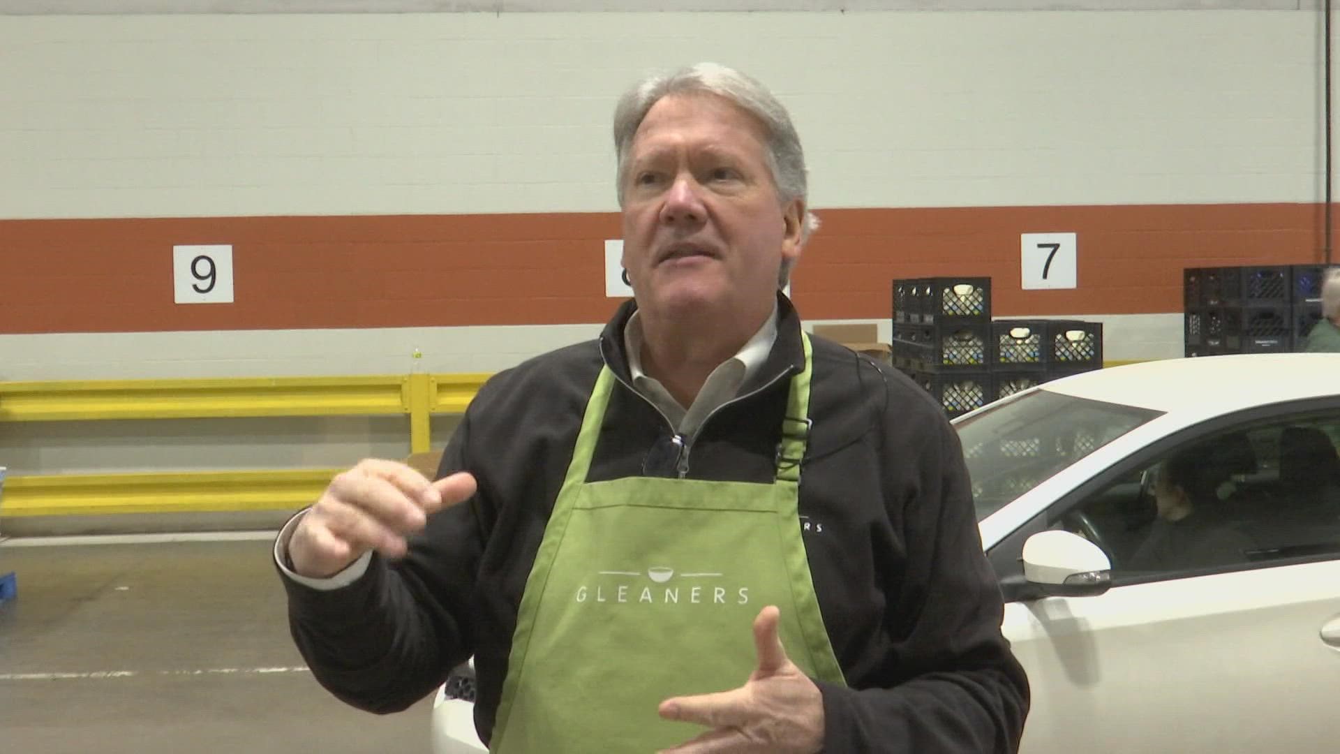 Rich Nye explains why Gleaners is switching to drive-thru service for now.