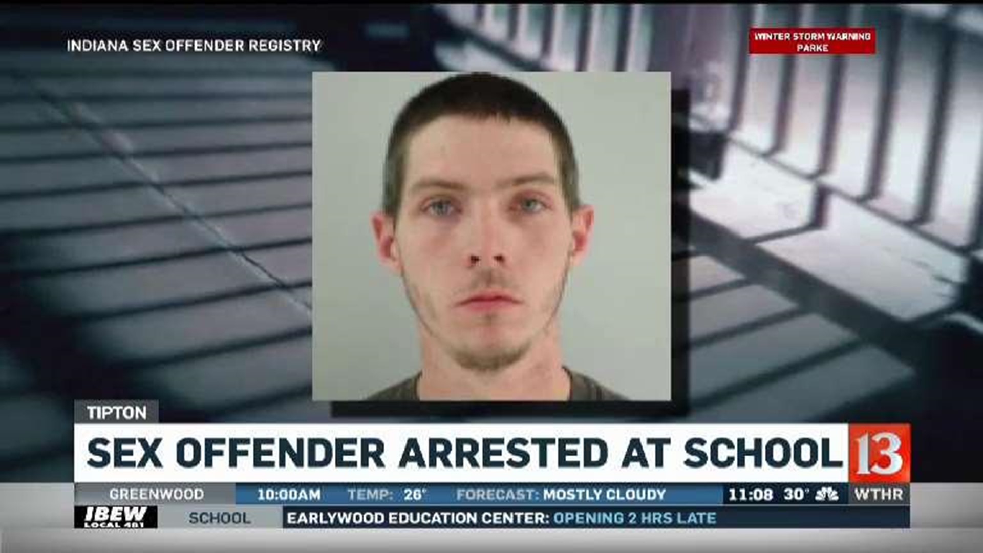 Sex offender arrested at school