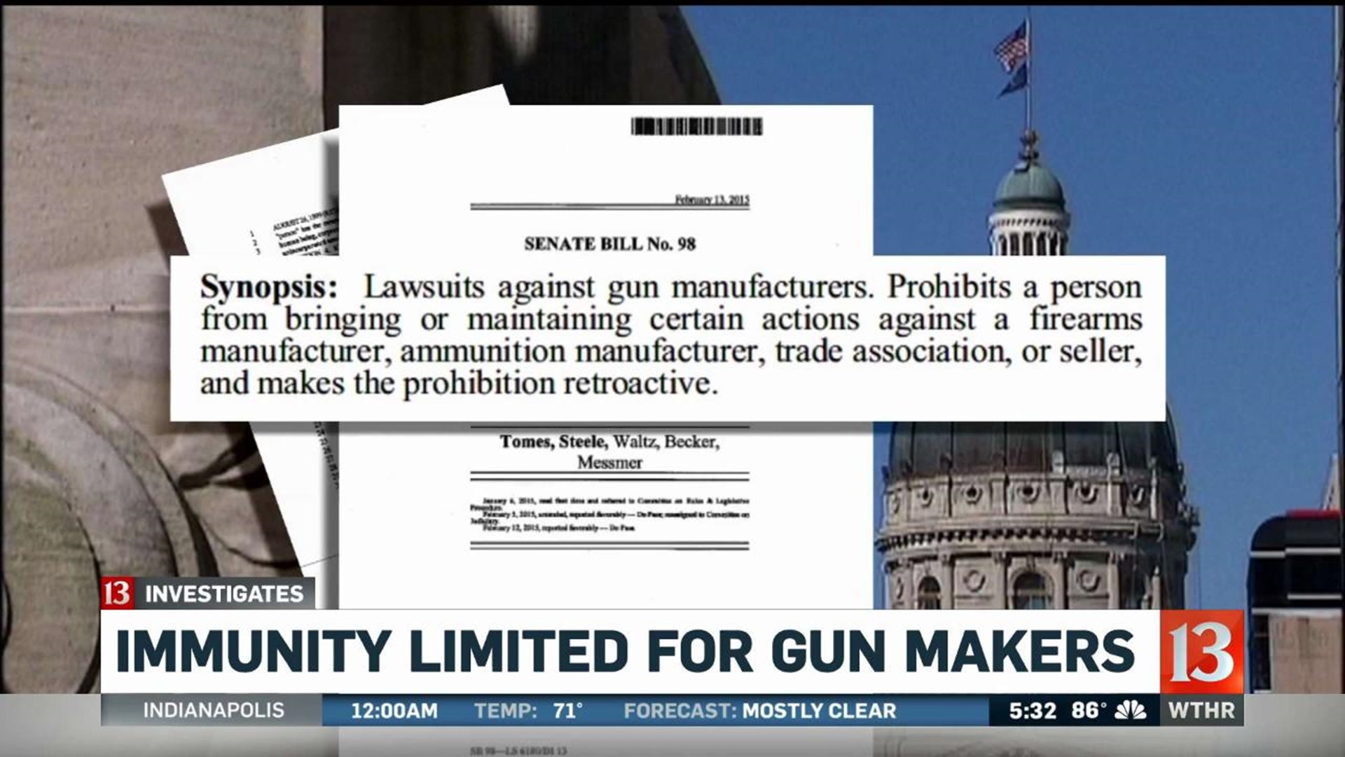Immunity for gun makers