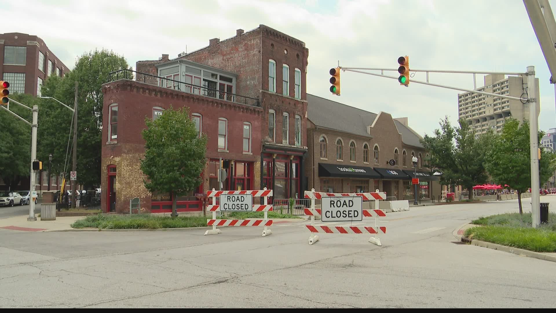 Parts of Broad Ripple Avenue and Mass Ave that have been closed to traffic since Memorial Day, reopen Tuesday morning.