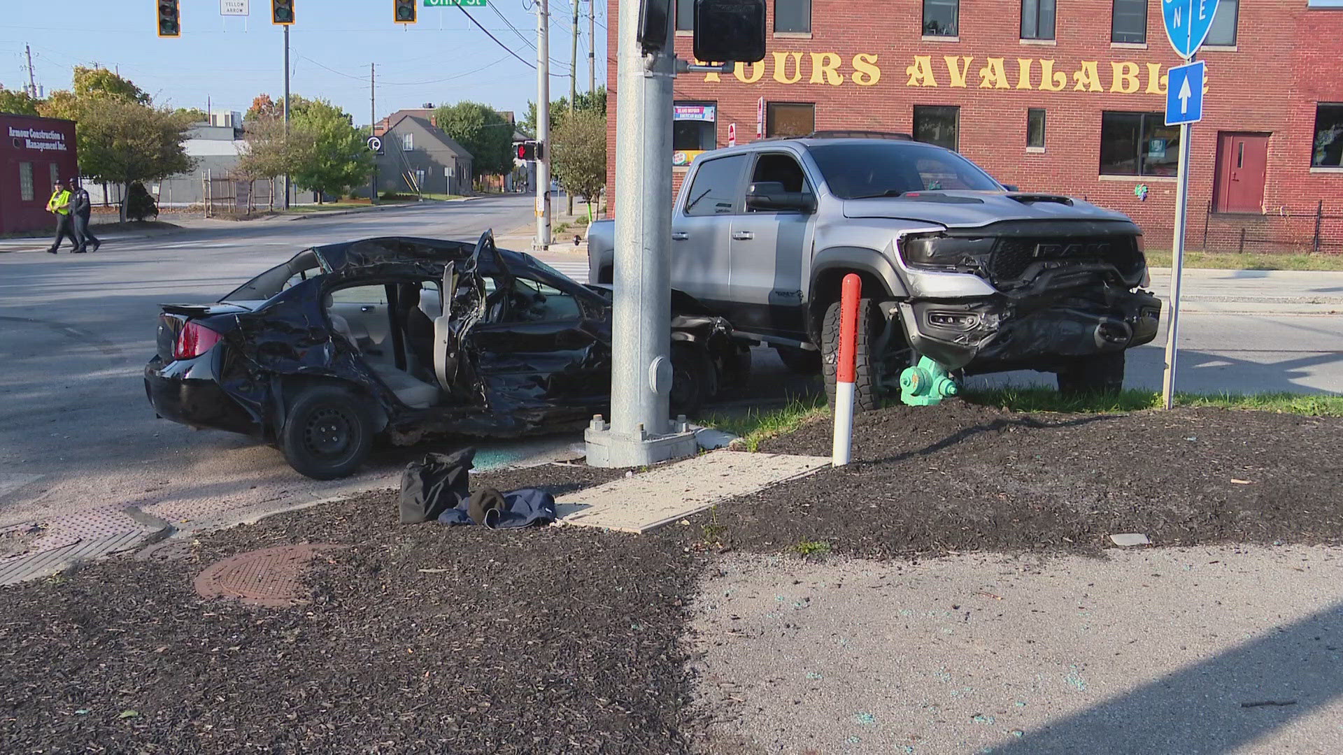 The crash happened just after 4 p.m. at the intersection of North College Avenue and East Ohio Street.