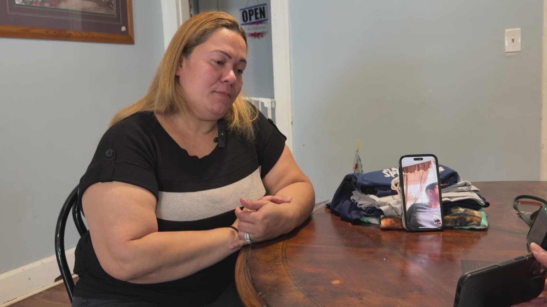 An immigrant mother says her toddler is still in Indiana because she was deported to Honduras before she was able to obtain travel documents for the boy. 