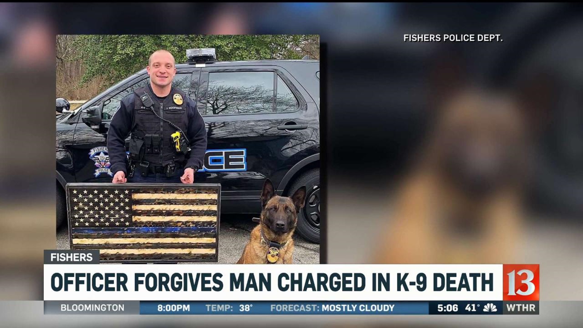Officer forgives man charged in K9 death