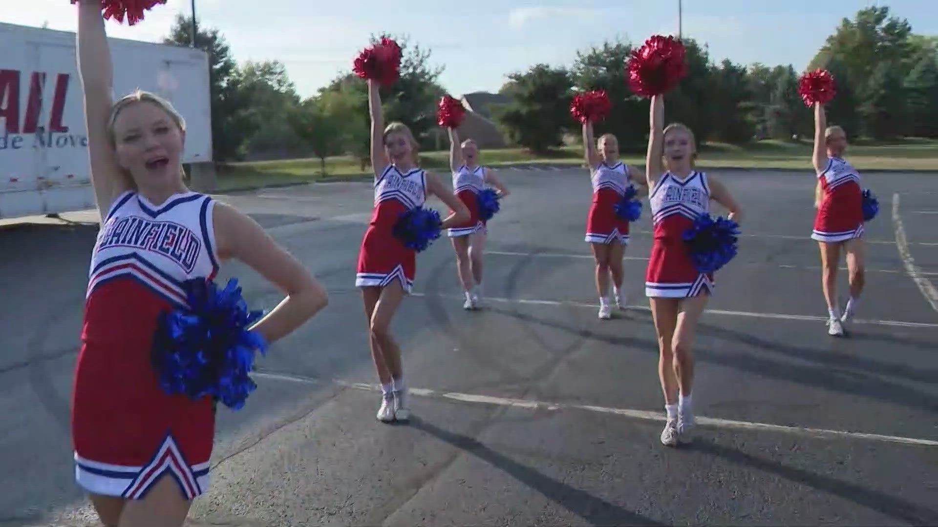 Plainfield High School cheers as the Operation Football Cheerleaders of the Week.