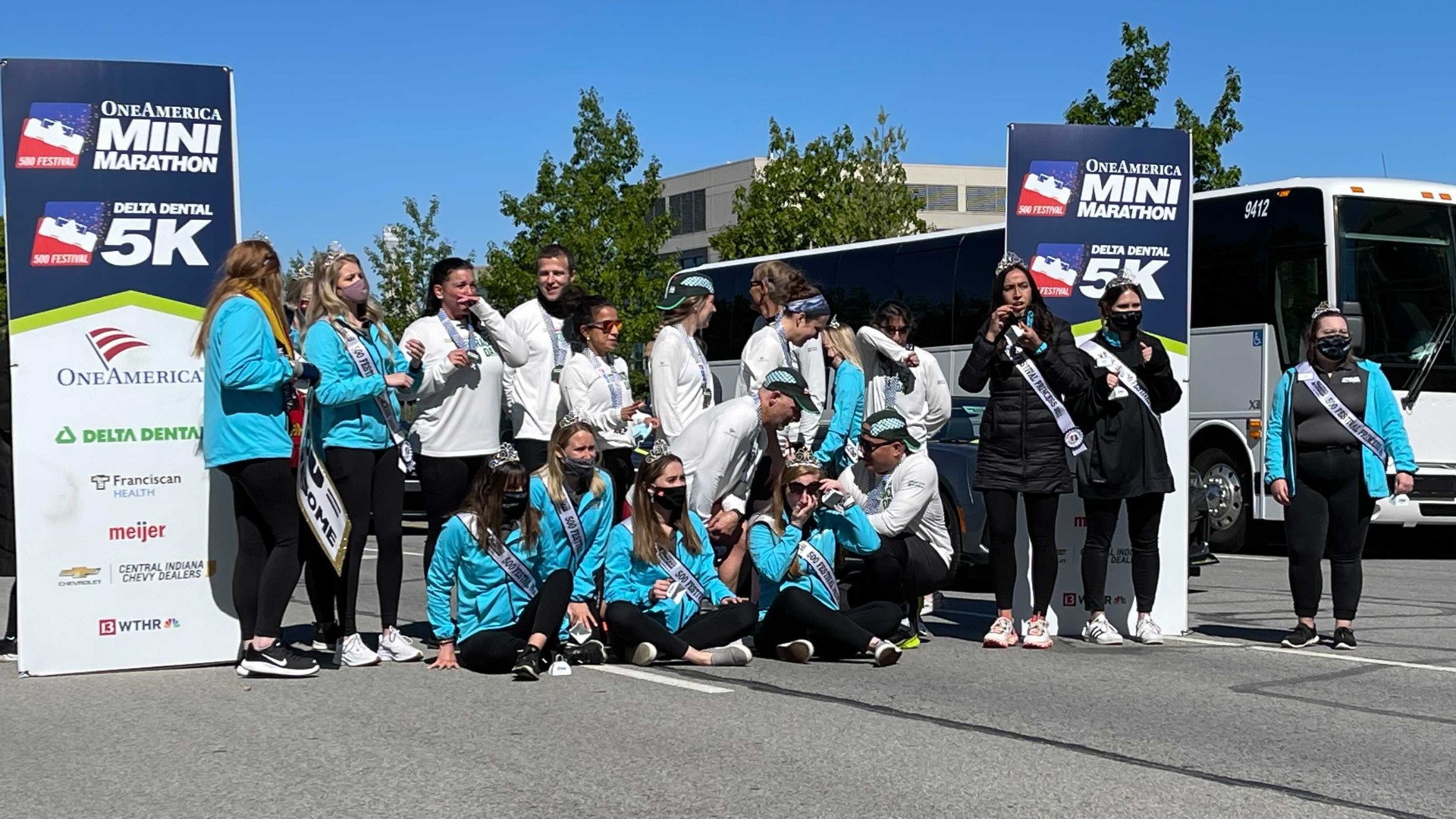 Indy's mini-marathon may not have been in person this year but a few honorary participants were able to take the traditional route.