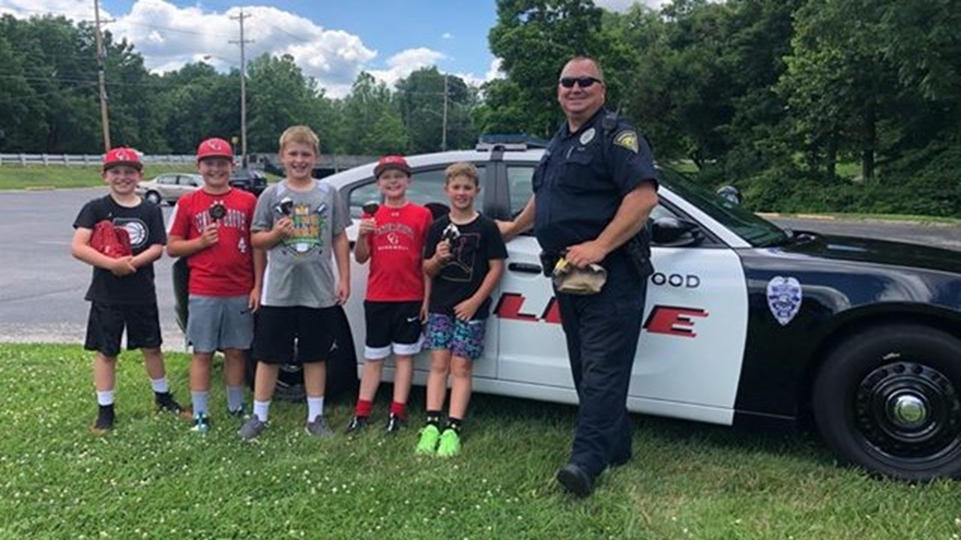 After hours playing baseball, a police officer in Greenwood treated five boys to Dilly Bars.