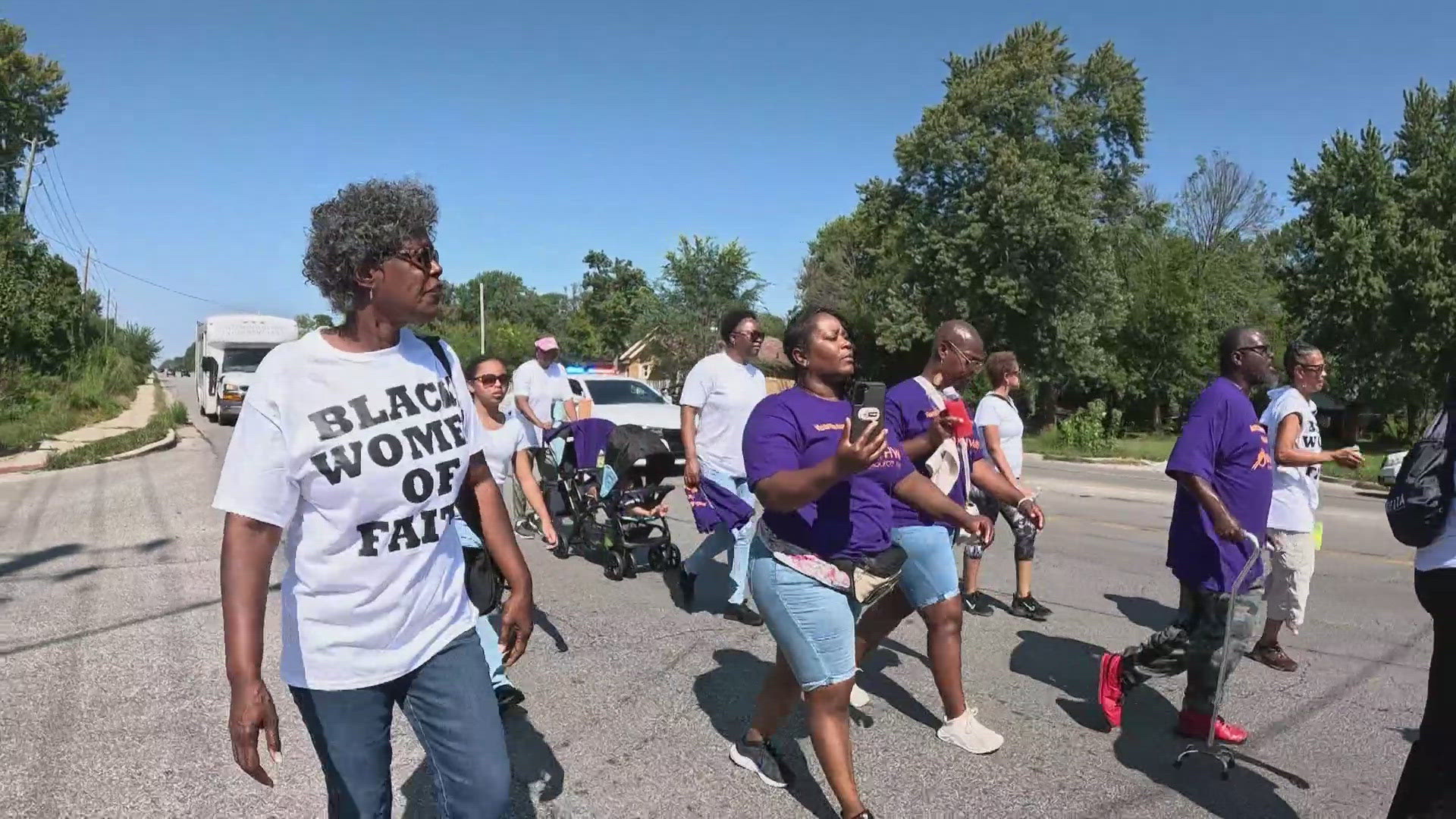 13News reporter Anna Chalker reports from 38th Street on Indy's far east side where a peace walk was held to remember those lost to gun violence.