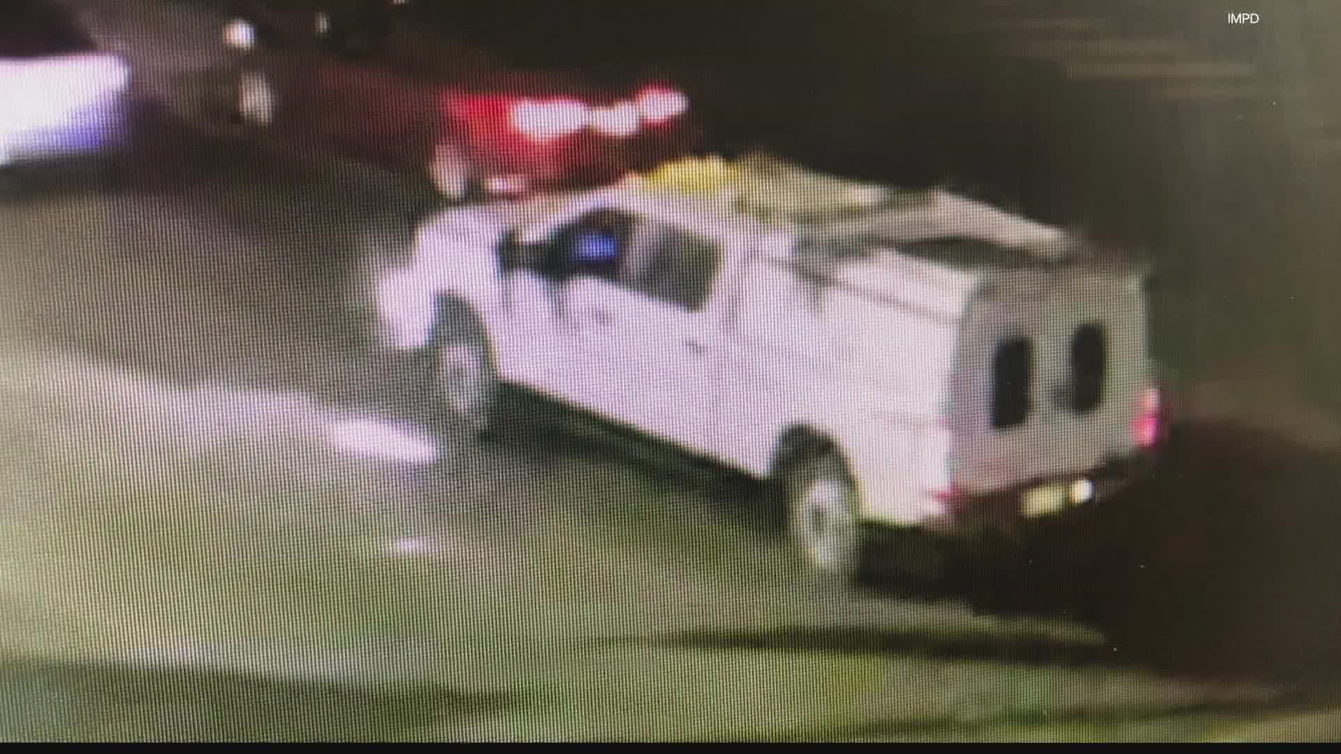 Police were looking for, and have since located, a white pickup truck that's believed to have been one of two vehicles that hit and killed a woman Friday.
