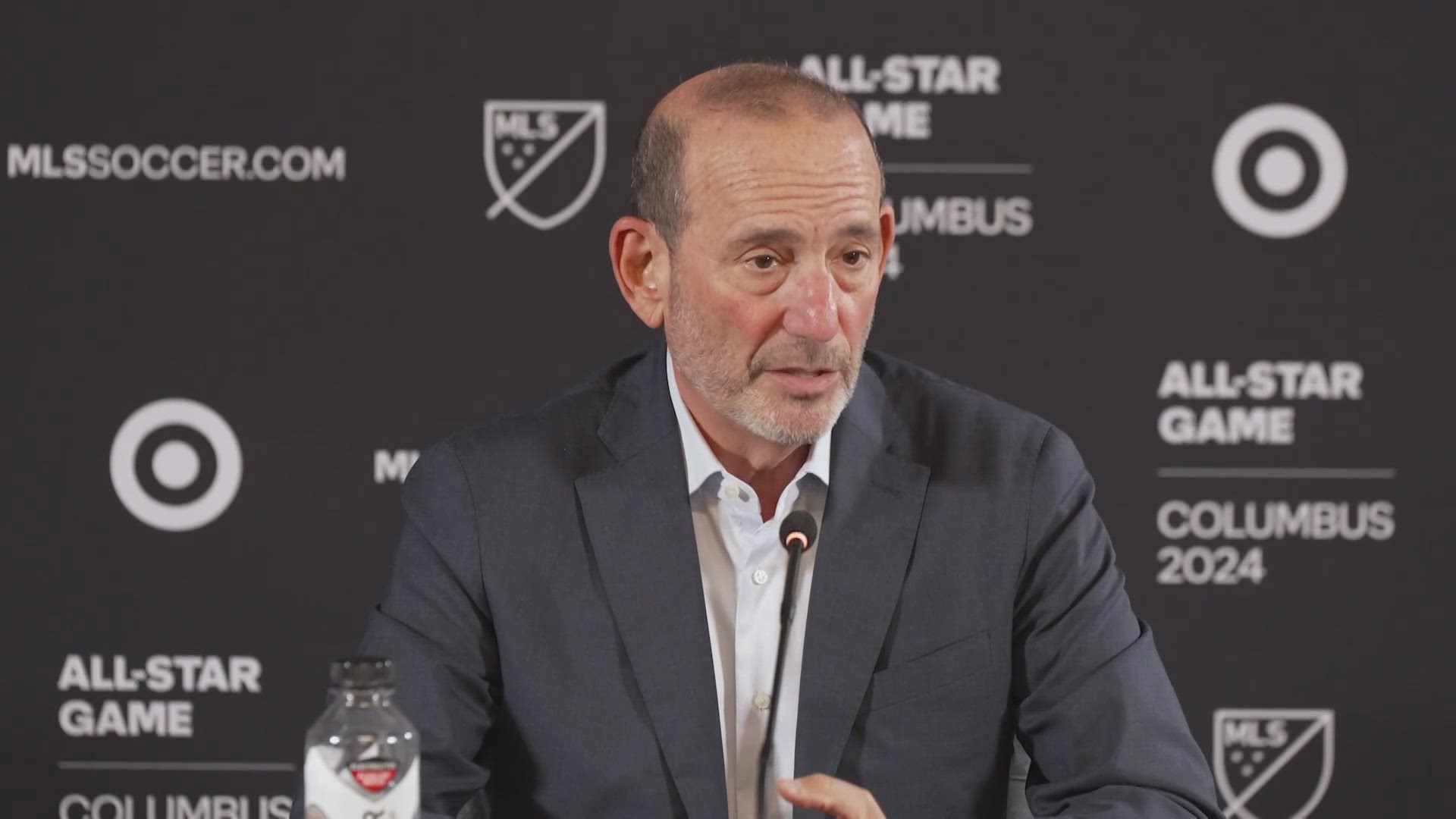 13News reporter Lauren Kostiuk reports that the MLS Commissioner appeared to downplay immediate plans for an Indianapolis expansion team.