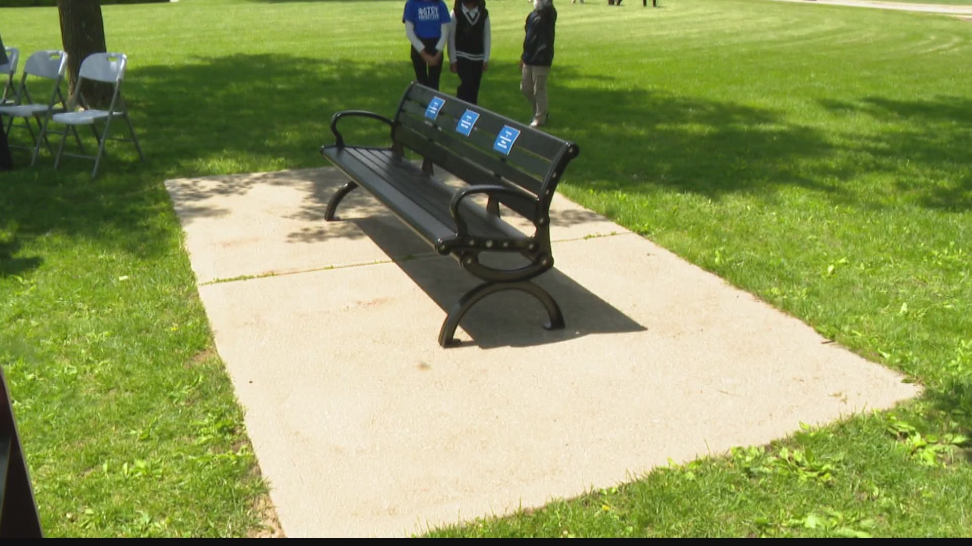 A memorial bench was unveiled Friday.