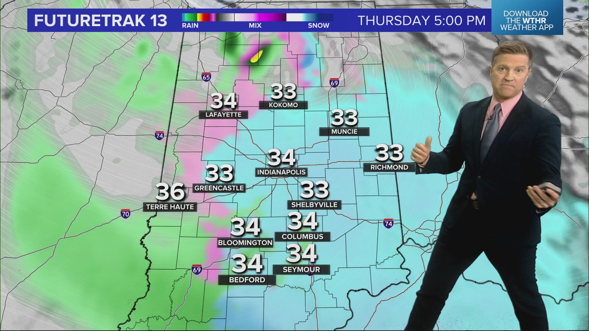 13News meteorologist Sean Ash details the Weather Impact Alert day that's been called for Thursday, Nov. 21 in Indiana.