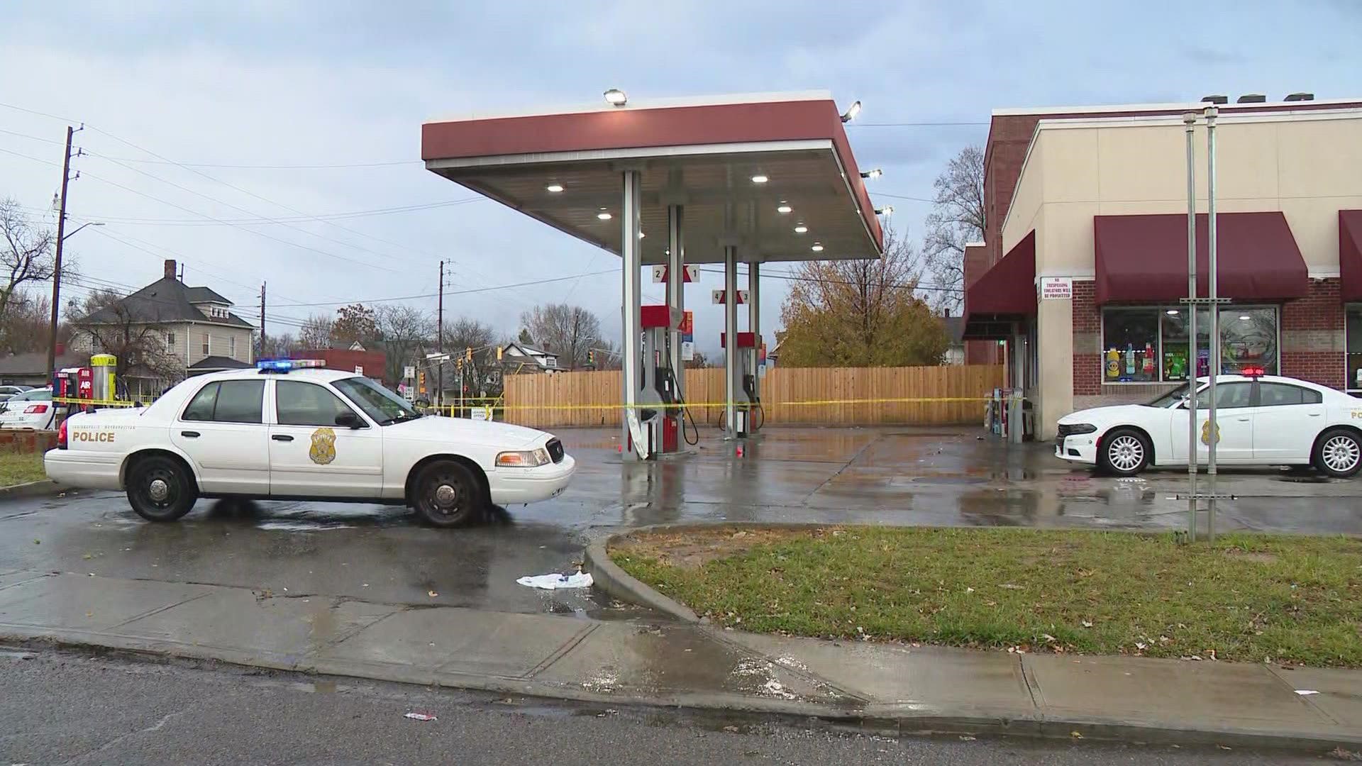 Police said a man was shot at gas station at the corner of Washington Street and Euclid Avenue Sunday morning and take to the hospital in critical condition.