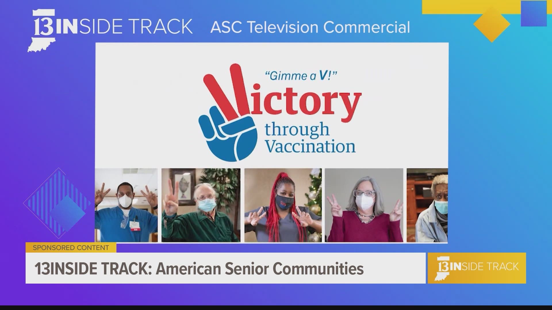 American Senior Communities is dedicated to spreading the word about the COVID-19 vaccine through their "Victory Through Vaccination" campaign.