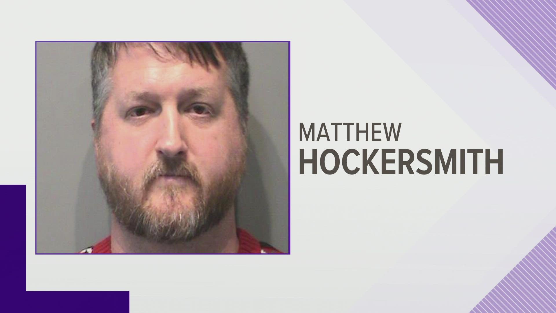 Matthew Hockersmith, 40, admitted to investigators he had a sexual relationship with a female student. It allegedly began in October.
