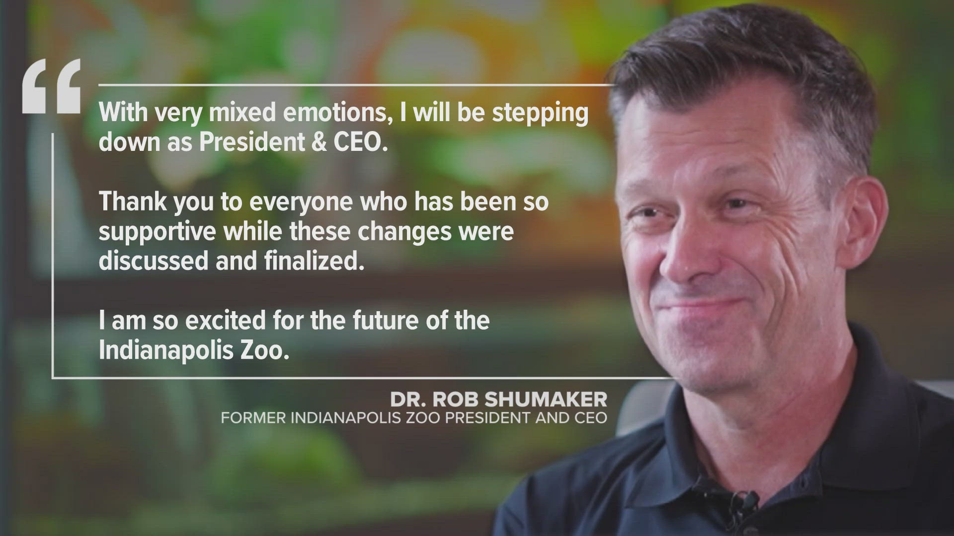 Indianapolis Zoo CEO Dr. Rob Shumaker steps down after leave of absence ...