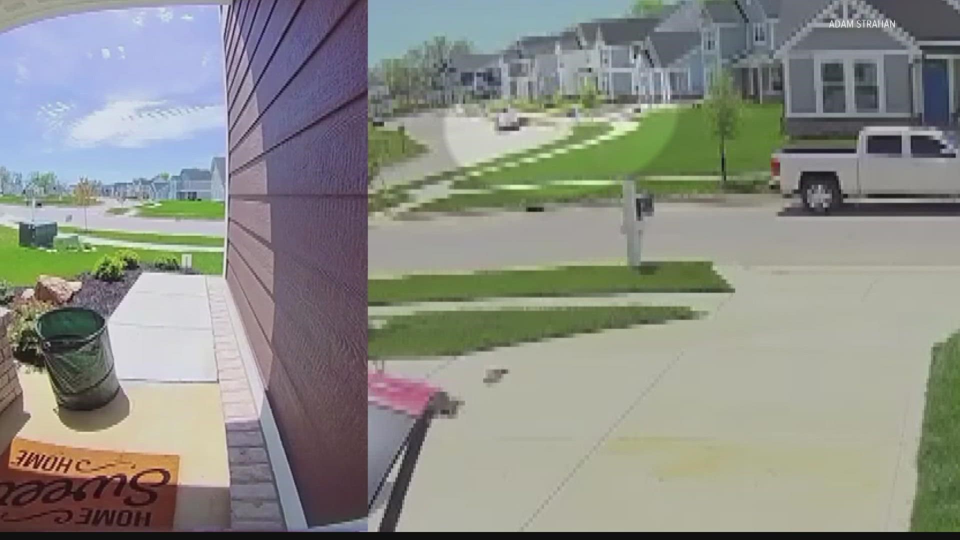 The chaos was captured on security cameras:
A gun battle in broad daylight, a neighbor shot in the face and a suspect still on the loose.